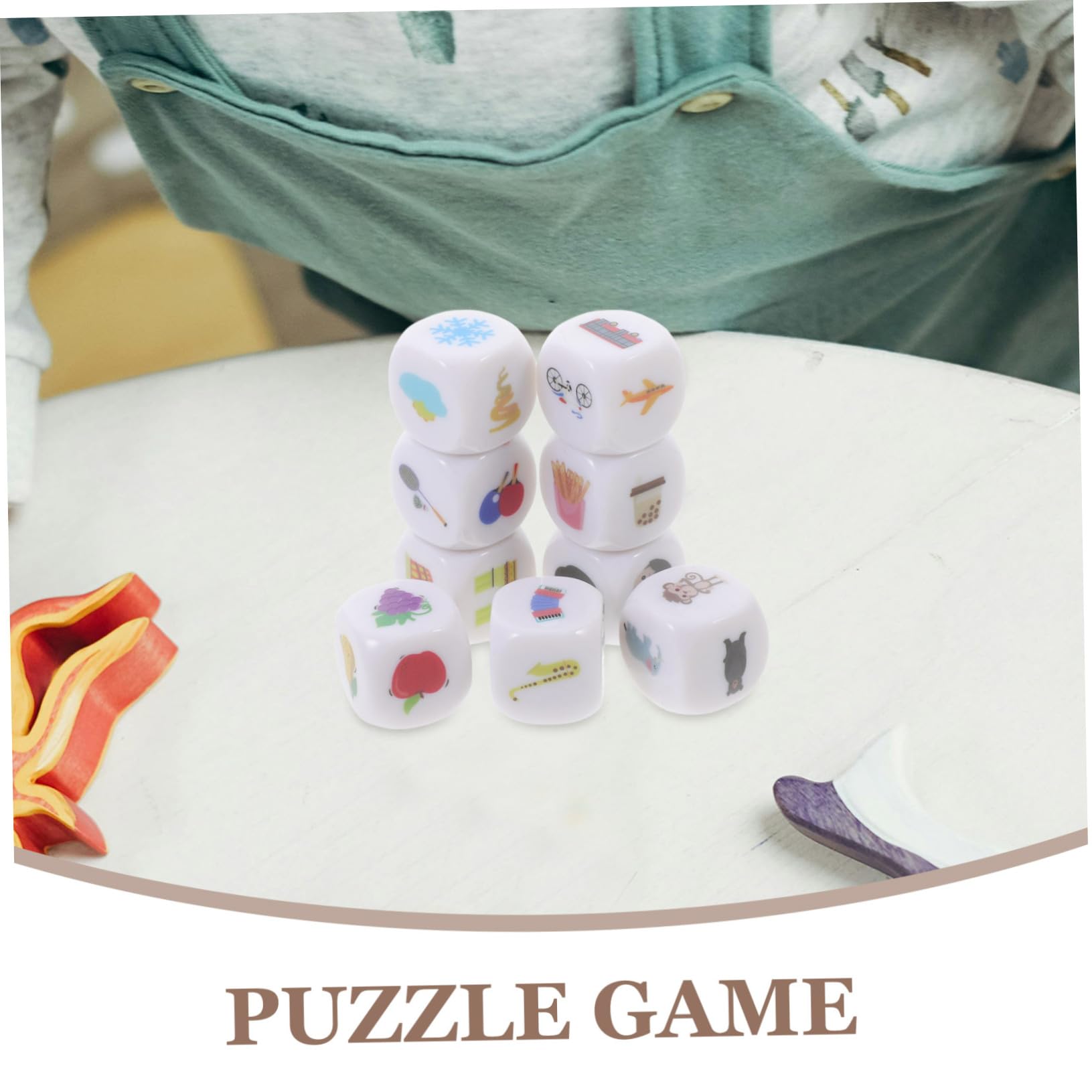 9 Sztuk Story Dice Game Tokens Story Cubes Story Cubes Story Telling Cubes Learning Toy Dices Storytelling Supplies Game Accessories Storytelling Accessory Party Toy Game Counters