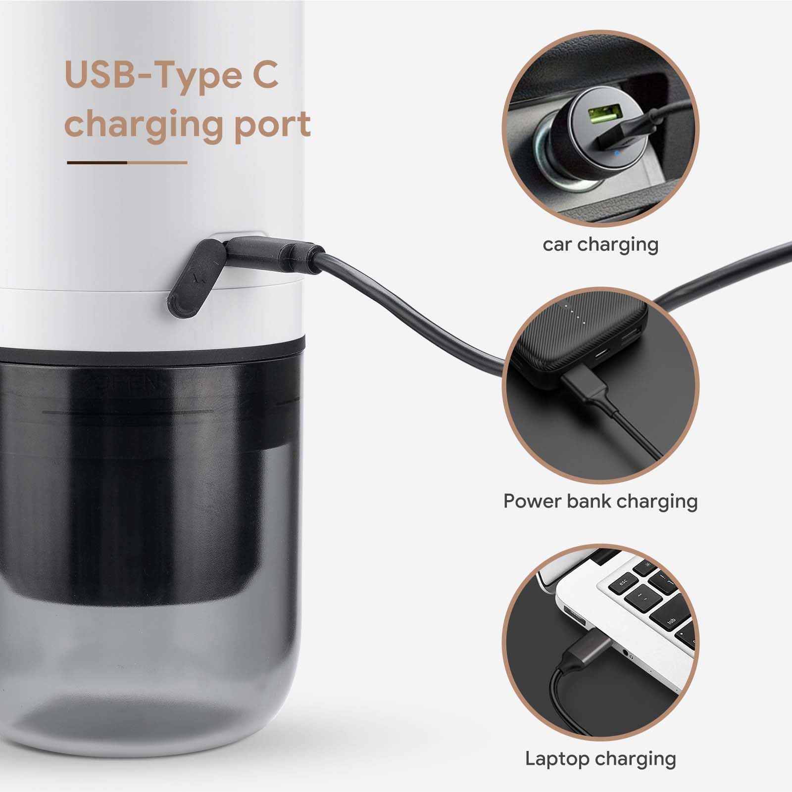RECAFIMIL Machine à expresso électrique portable 3 en 1 12 V 12 V – Cafetière d'extraction en un clic sans fonction de chauffage compatible avec les capsules NS et DG et marc de café pour bureau et