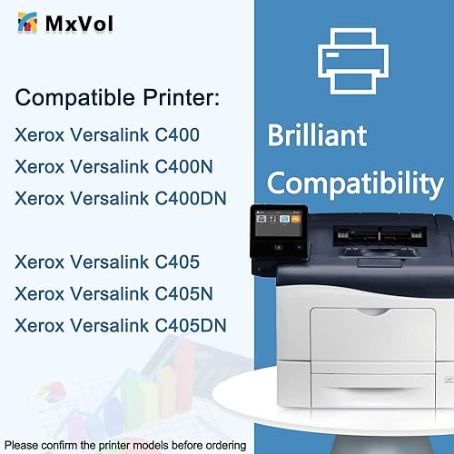 Miniatura 2 de MxVol VersaLink C400 C405 - Cartucho de tóner de alto rendimiento, paquete de 4 unidades 106R03512 106R03514 106R03515 106R03513 repuesto para Xerox