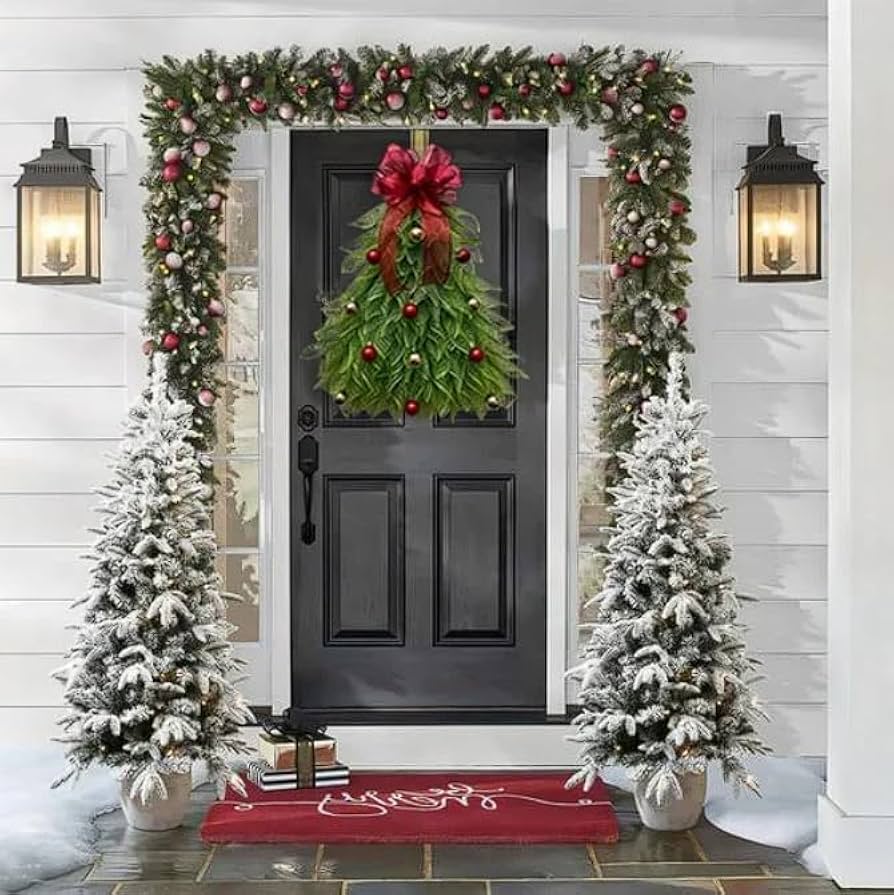 2024 christmas wreath① 2024 Christmas Wreath Handmade Vintage Christmas Wreaths for