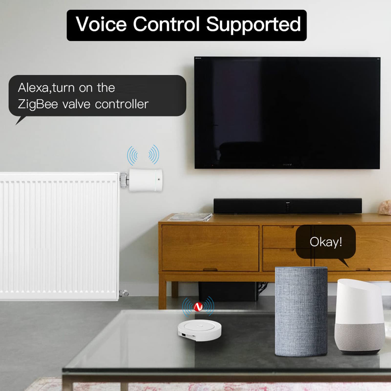 Bluetooth Zigbee Smart Gateway Gateway di tempo di controllo remoto wireless universale per la sicurezza del ufficio Multimodo ABS 11,4 x 2,8 cm