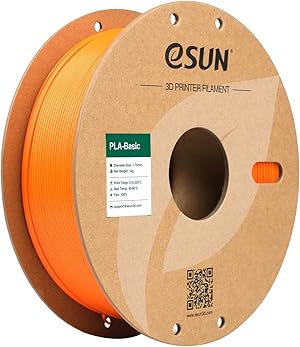 eSUN PLA Basic Filament 1.75mm, 3D Printer Filament High Speed PLA for Fast Printing, 1KG Spool (2.2 LBS) 3D Printing Filament for High Speed 3D Printers, Orange