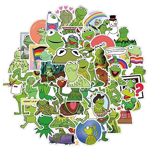 TUHAO Frog Kermit Cartoon Stickers Laptop Guitar Luggage Fridge Skateboard Waterproof Graffiti Sticker Decal Kid Classic Toy 50Pcs