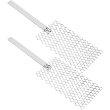 KAJNBN 2pcs Titanium Mesh Plating Tool with Handle for Jewelry Studios, Titanium Anode Mesh Electroplating Tool with Ergonomic Handle and Uniform Deposit Layer for Rings and Necklaces