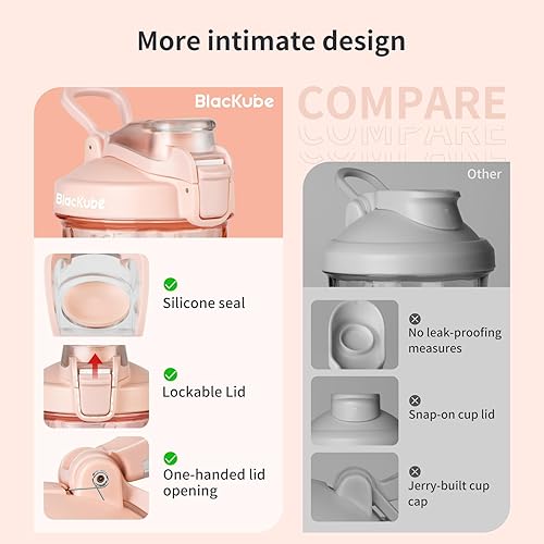 Miniatura 5 de BLACKUBE Botellas eléctricas para coctelera de proteínas taza mezcladora de vórtice recargable de 24 onzas sin BPA fabricadas con Tritan  para hacer