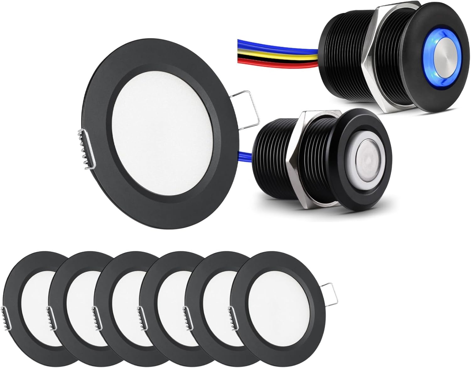 acegoo 3-Way All-Aluminum Dimming Switch and RV LED Ceiling Light Bundle