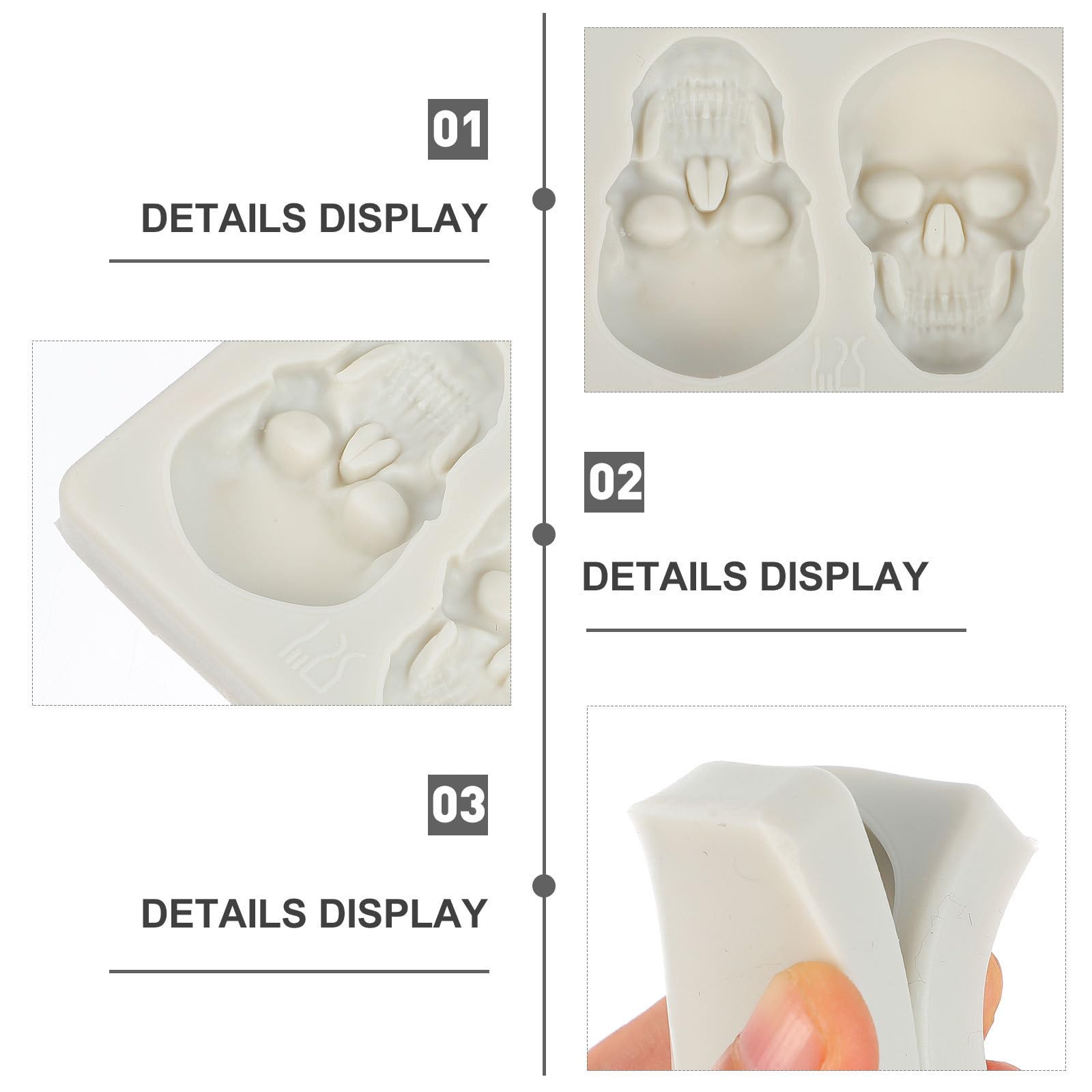 Abaodam 16 Piezas Molde de Silicona Rosa para Fondant y Bombones, Resistente al Agua Olor, Adecuado para DIY y Manualidades de Repostería Casera