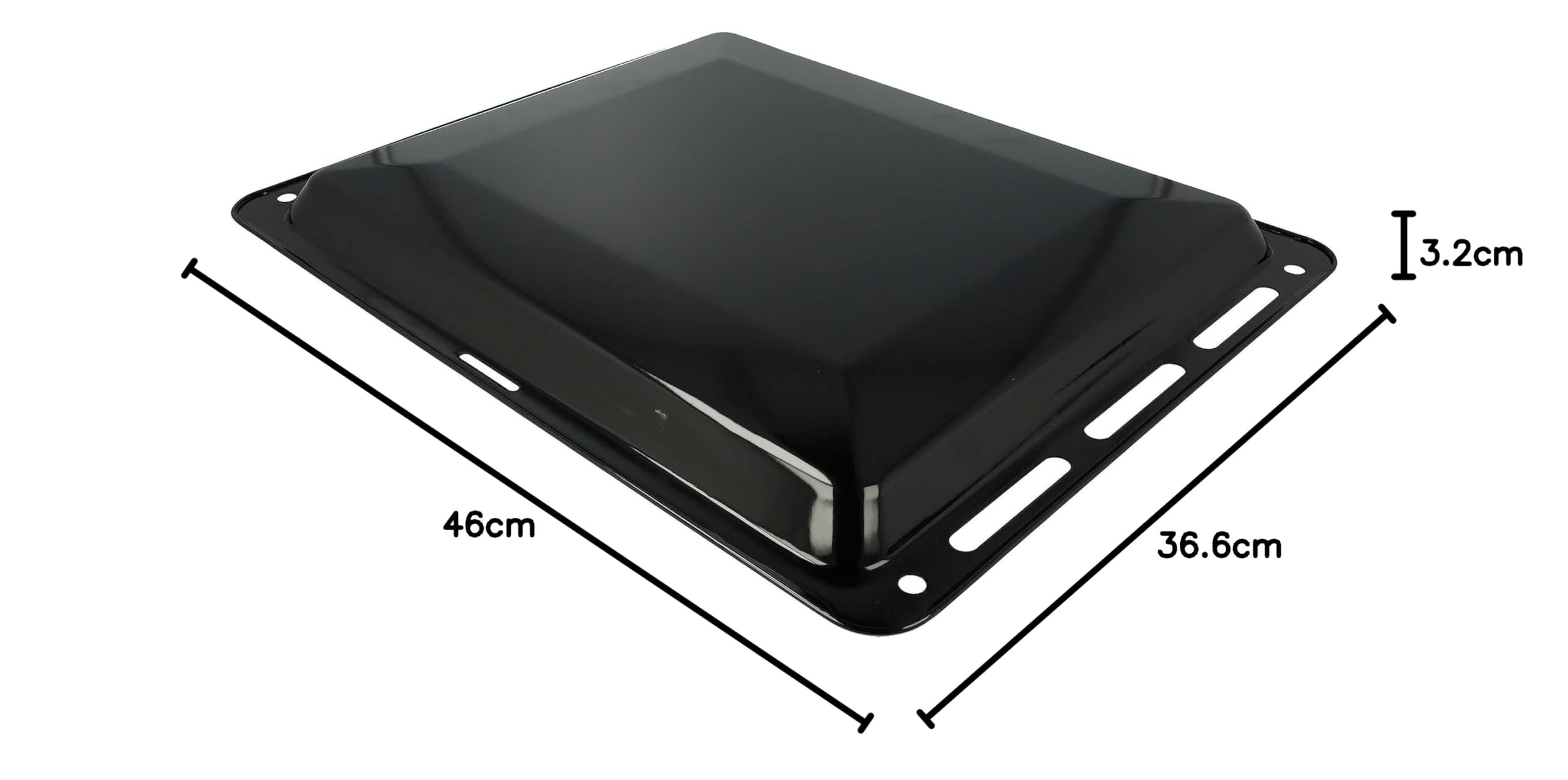 vhbw Blacha do pieczenia zamiennik do Bosch 434038, 662999 do piekarnika - 46 x 36,6 x 3,2 cm