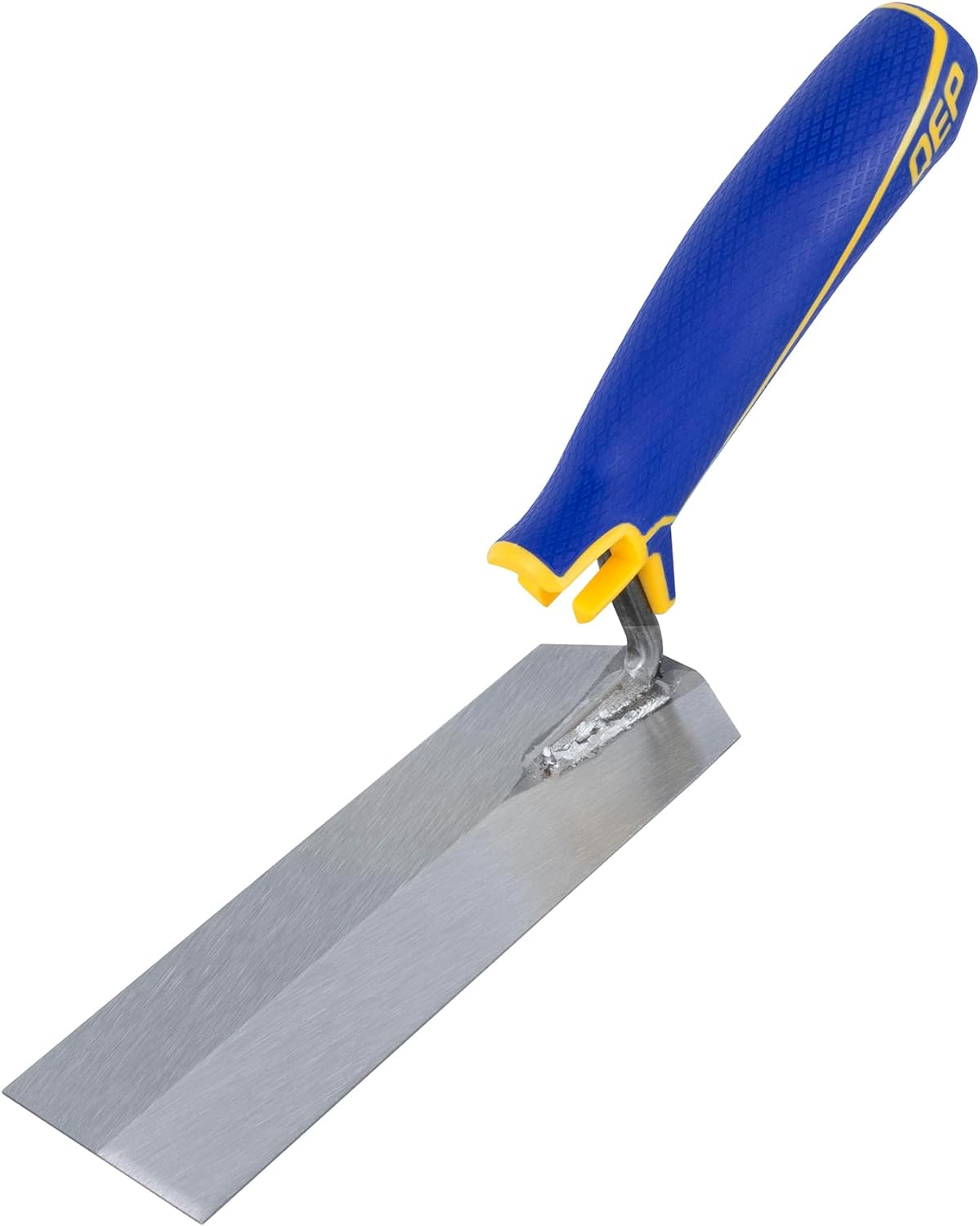 QEP 6 in. x 2 in. Comfort Grip Flat Margin Flooring Trowel with Bucket Hook, Silver (42112)