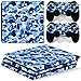 YWZQ Pegatinas de Camuflaje Pegatina de calcomanía Viny Decal para PS4 Pro Decal Console + 2 Controller Skin Etiqueta de la Piel para Playstation 4 Pro Accesorios de Juegos,A