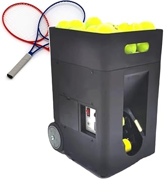 Tennis Ball Machine, App Intelligent Automatic Ball Throwing Machine with Remote Control, Adjustable Launch Angle, 50 Balls, for Training Sports