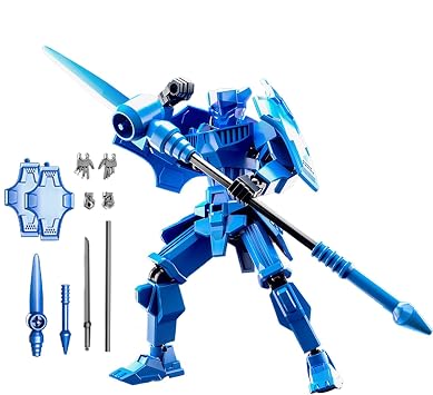 Articulating Robot Action Figure - Articulating Collection of 3D Prints with Detailed Mechanical Designs | Great for 5" futuristic posable figures, desk decor, building hobbies and unique SF models
