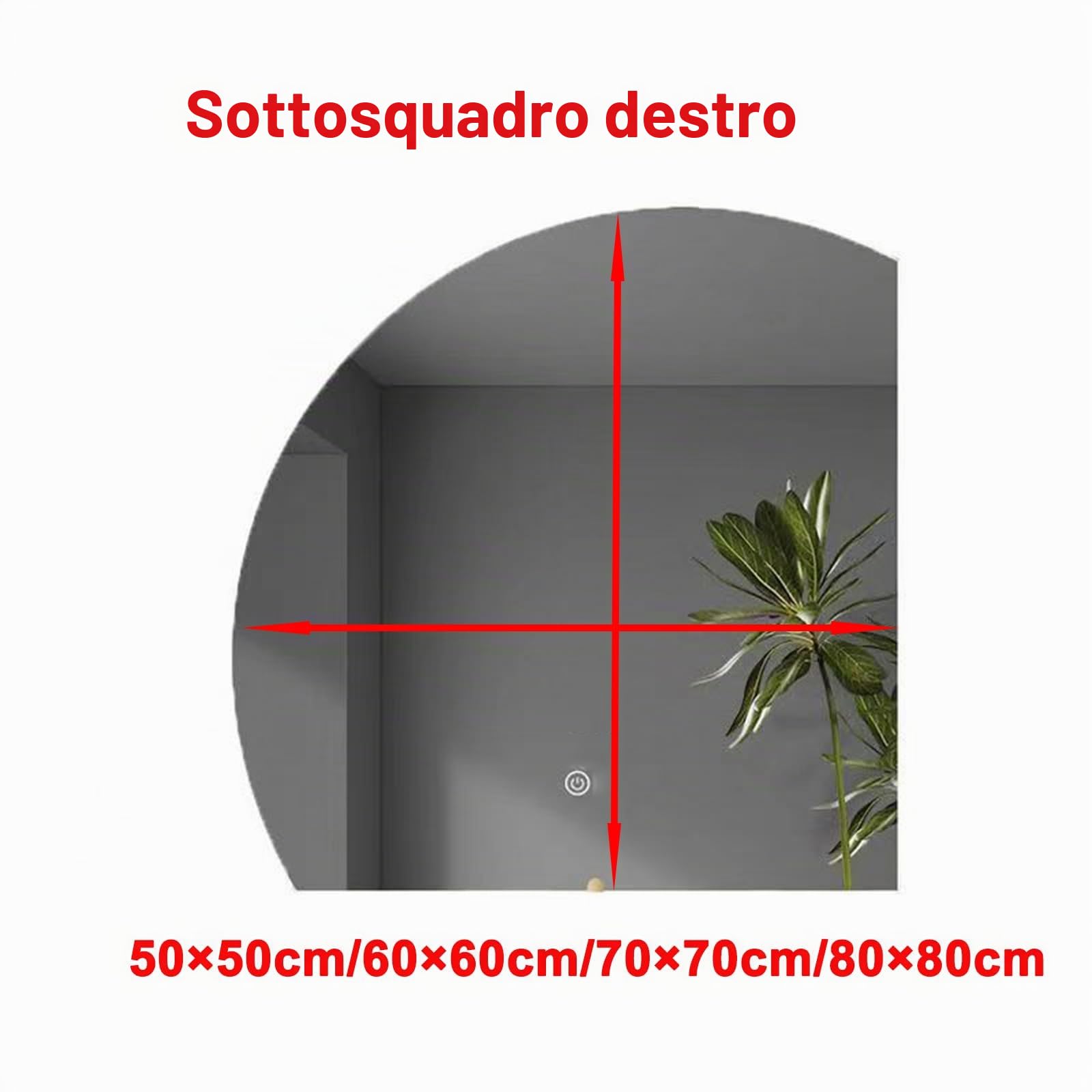 Badezimmerspiegel mit LED-Hintergrundbeleuchtung, Smart HD-Touch, Make-up-Spiegel mit 3 Farben, dimmbar, 70 cm, ideal für Heimdekoration und Beau Routine-Upgrade.