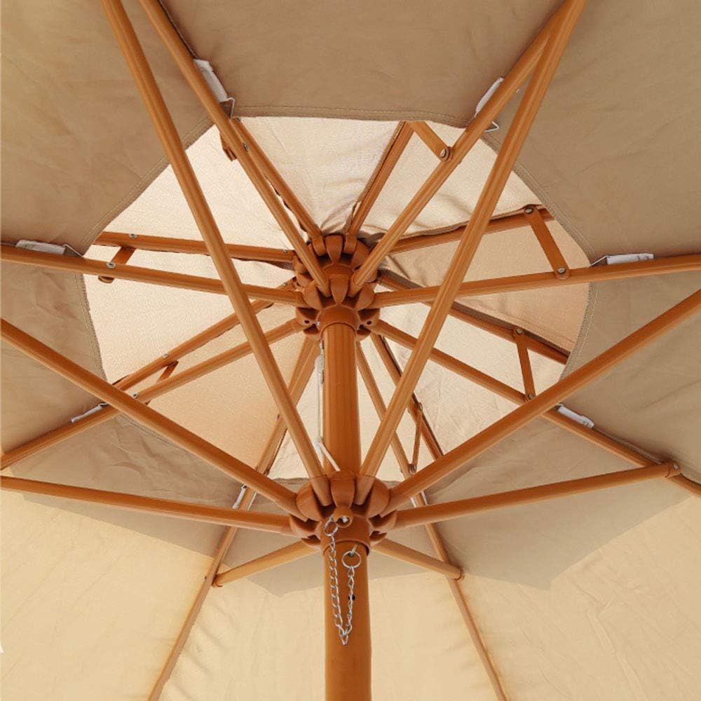 LYGSWDB Parasol Parasol ogrodowy Parasol ogrodowy 8,8 stopy Podwójny wentylowany parasol tarasowy 8 żeber Parasol plażowy Korba ręczna Parasol zewnętrzny Parasol plażowy Odcień (kolor: Bruin, rozmiar: