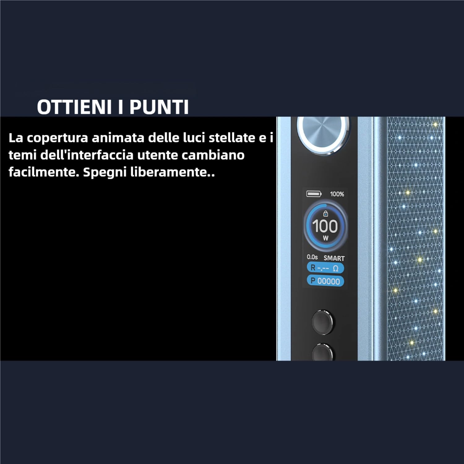 VINCI Spark100 | VOOPOO VINCI Spark100 Pod Kit 5-100 W(Metal Gray) | Batteria singola 18650(non inclusa) - Sigaretta elettronica vaporizzatore - Senza e-liquid, senza nicotina No Nicotine