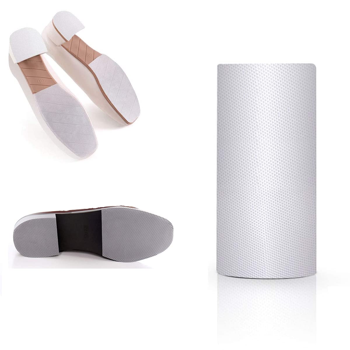 AzoneeAzonee Sole Protectors For Shoes Women,1M Self-Adhesive Sole Protector Roll With Anti-Slip Lattice Texture, Crystal Clear Sole Sticker For High Heels