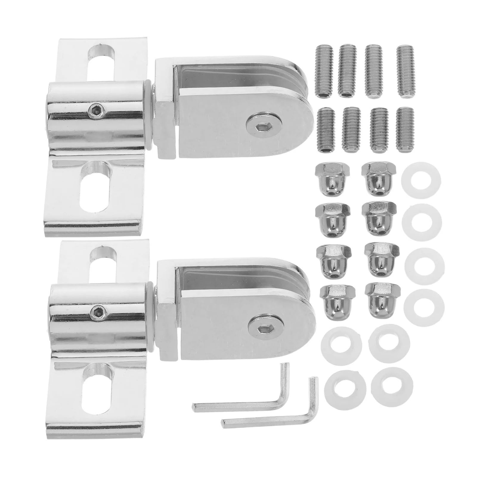 Shungong One Color 2Set 180 Degree Zinc Alloy Shower Door Hinges, Stable Mount Hardware