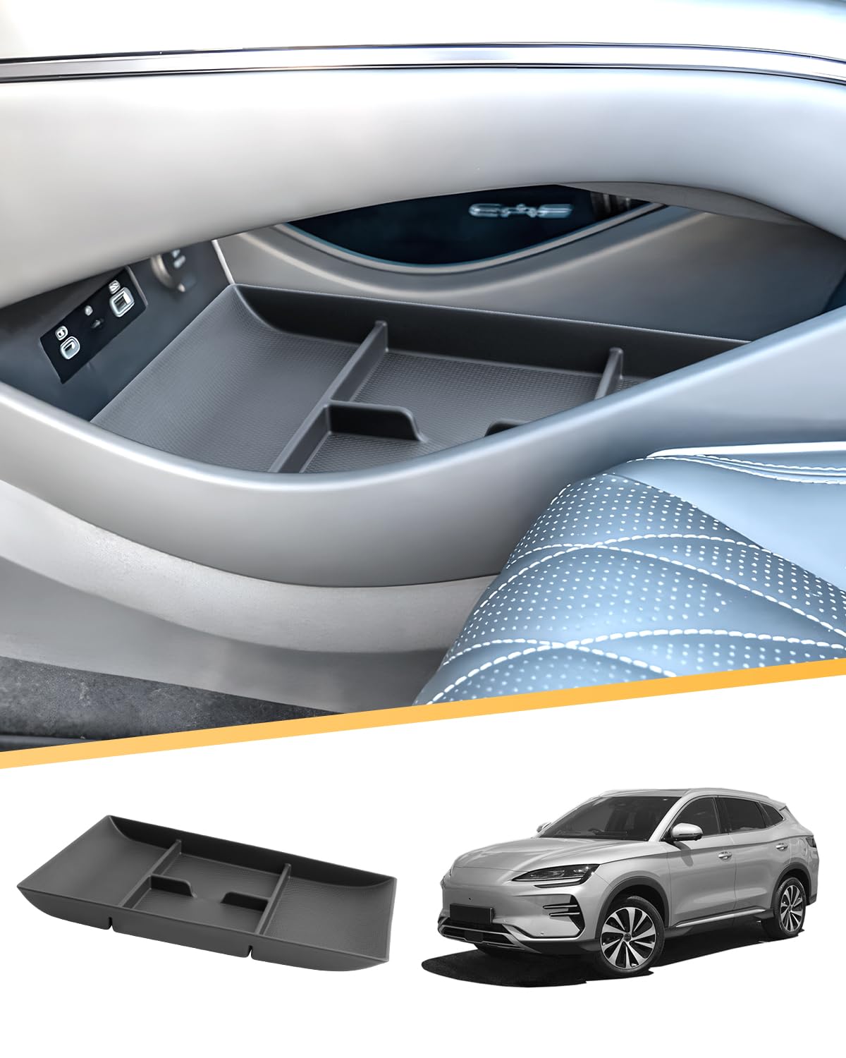 YEE PIN Per BYD Seal EV 2023 2024 2025, vassoio organizzatore nella parte inferiore della console centrale, scatola inferiore in silicone per auto, controllo centralizzato