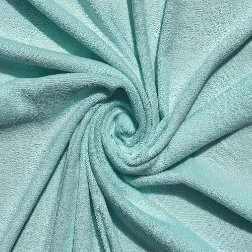 Luxurious Mint Green 100% Cotton Terry Towel Fabric - 1 Yard - Perfect for Robes, Towels, Washcloths & More!