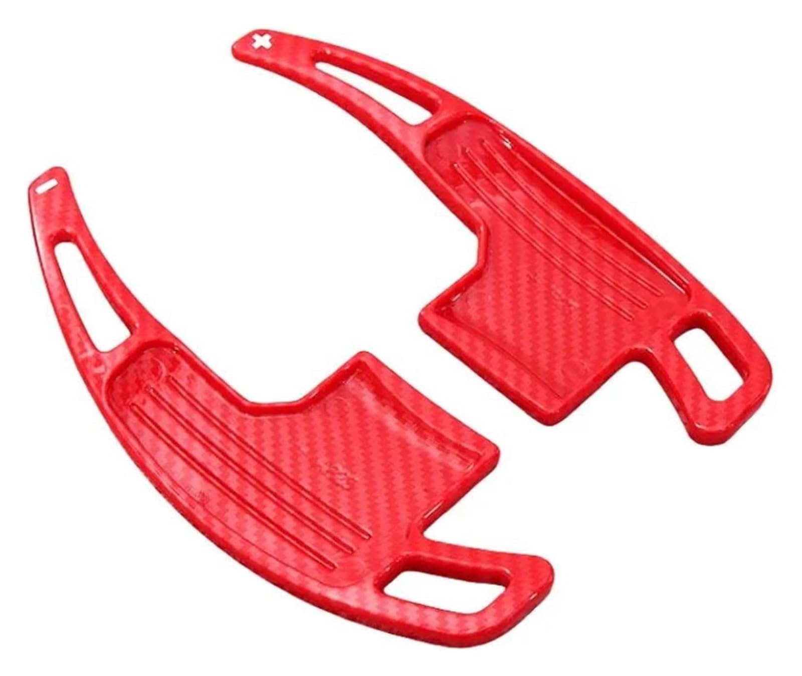 Center Console Trim for Mustang 2015-2023 Steering Wheel Shift Paddle Extended Shifter Trim(Carbon Red)