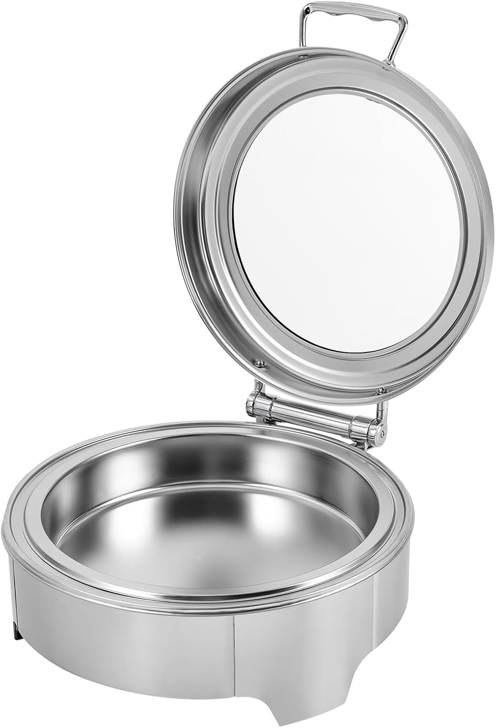 Electric Chafing Dish 400W 6L/ 6.34QT Round Electric Chafing Dish Buffet Set Stainless Steel Chafer 9 Gears Adjustment Temperature Chaffing Servers for Catering Events, Restaurants