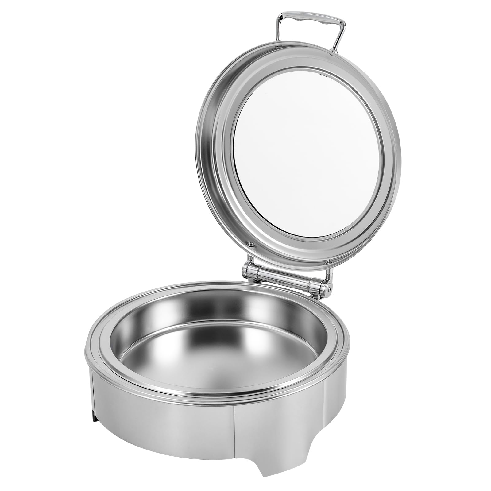 Electric Round Chafing Dish Buffet Set 6.34QT 400W Food Warmer Buffet Server with Lid,Stainless Steel Chafers Buffet Food Warmer Set for Party Catering,19.68 * 16.92 * 7.87inch