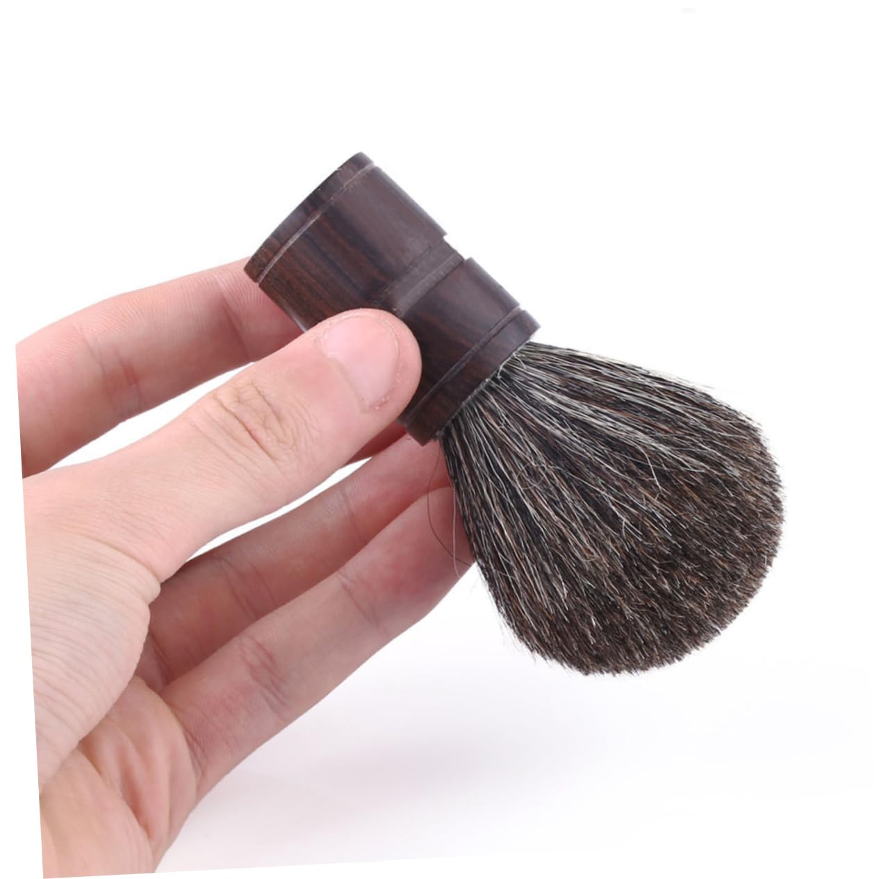 Beavorty 3 Pezzi Di Pennello Da Barba Per Uomo Con Manico in Legno E Setole Pennello Da Barba Per La Pulizia Del Viso Salvaspazio Per I Viaggi Di Papà