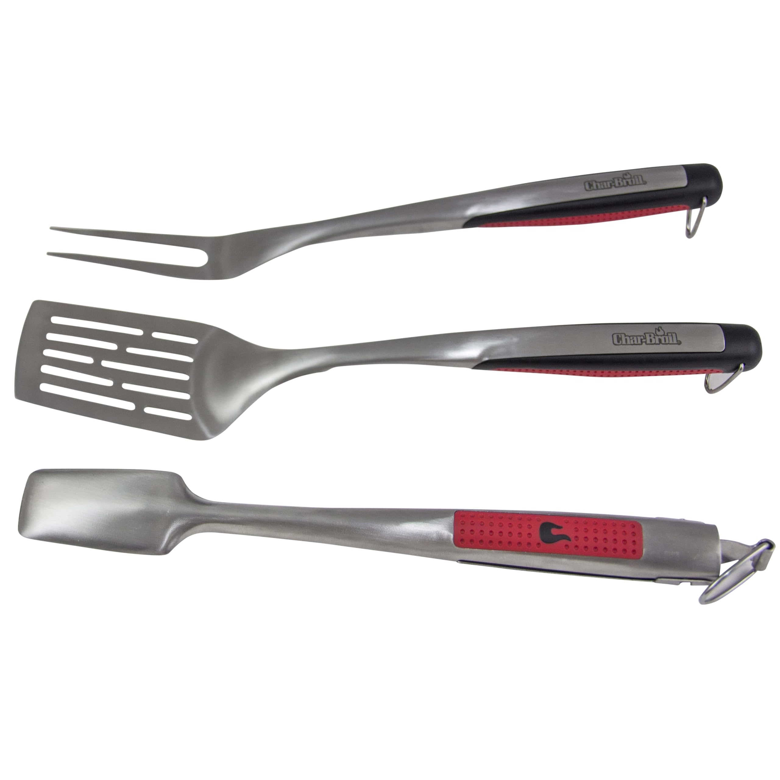 Char-Broil 140 767 - Comfort Grip 3 piece toolset, Stainless Steel.,45 x 16 x 3 cm