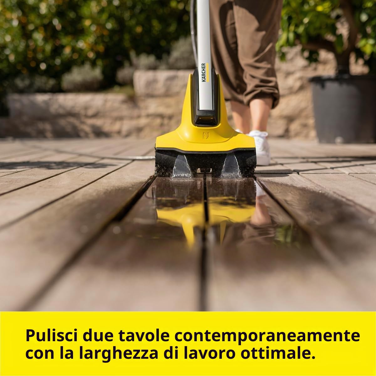 KÄRCHER lavasuperfici a batteria PCL 3-18, ideale per la pulizia dello sporco ostinato da terrazzi e patii, pressione: max. 10 bar, portata d'acqua a 4 bar: max. 180 l/h (batteria non inclusa)