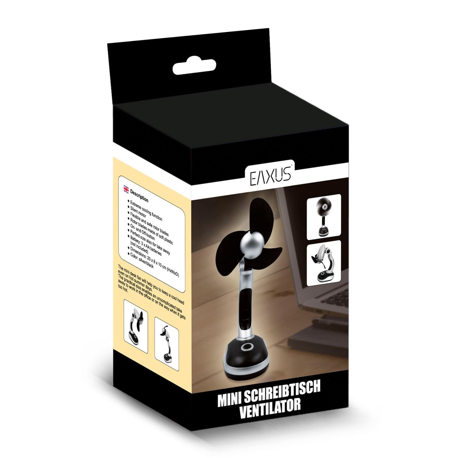 Hianjoo Mini USB Ventilator, Tragbarer Wiederaufladbar Handventilator