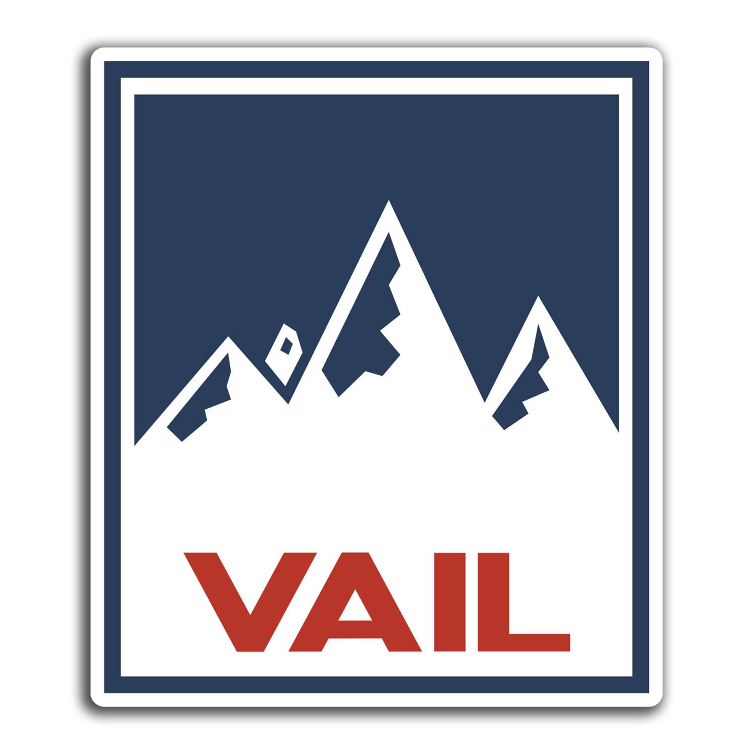 Destination Vinyl Ltd Multi 2 X 10Cm Vail Usa America Vinyl Stickers - Travel Sticker Laptop Luggage #32145 (10Cm Tall)