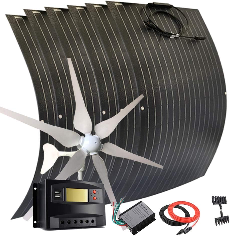Amazon.com : Giosolar 1000W Solar Wind Hybrid System for Camping Car ...