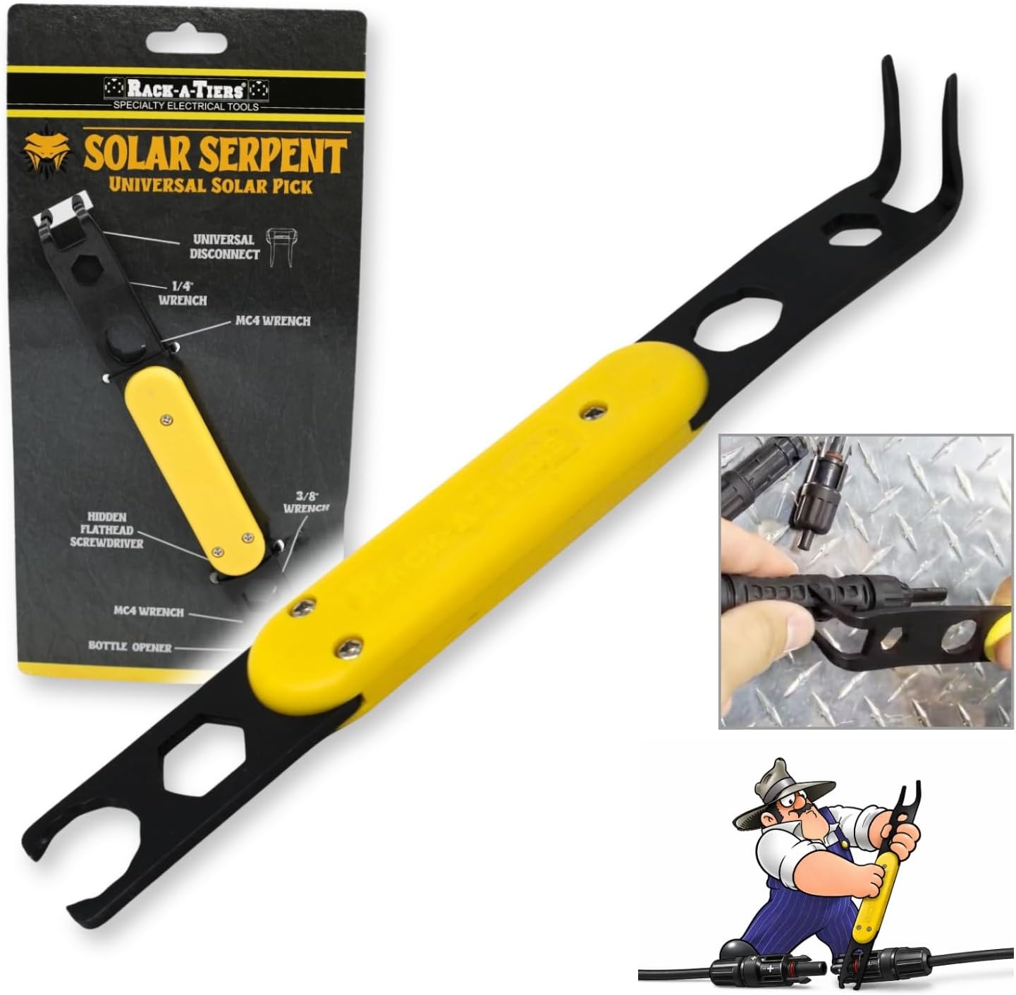 Rack-A-Tiers Solar Serpent 5-in-1 Multipurpose Solar Connector Tool (30200)