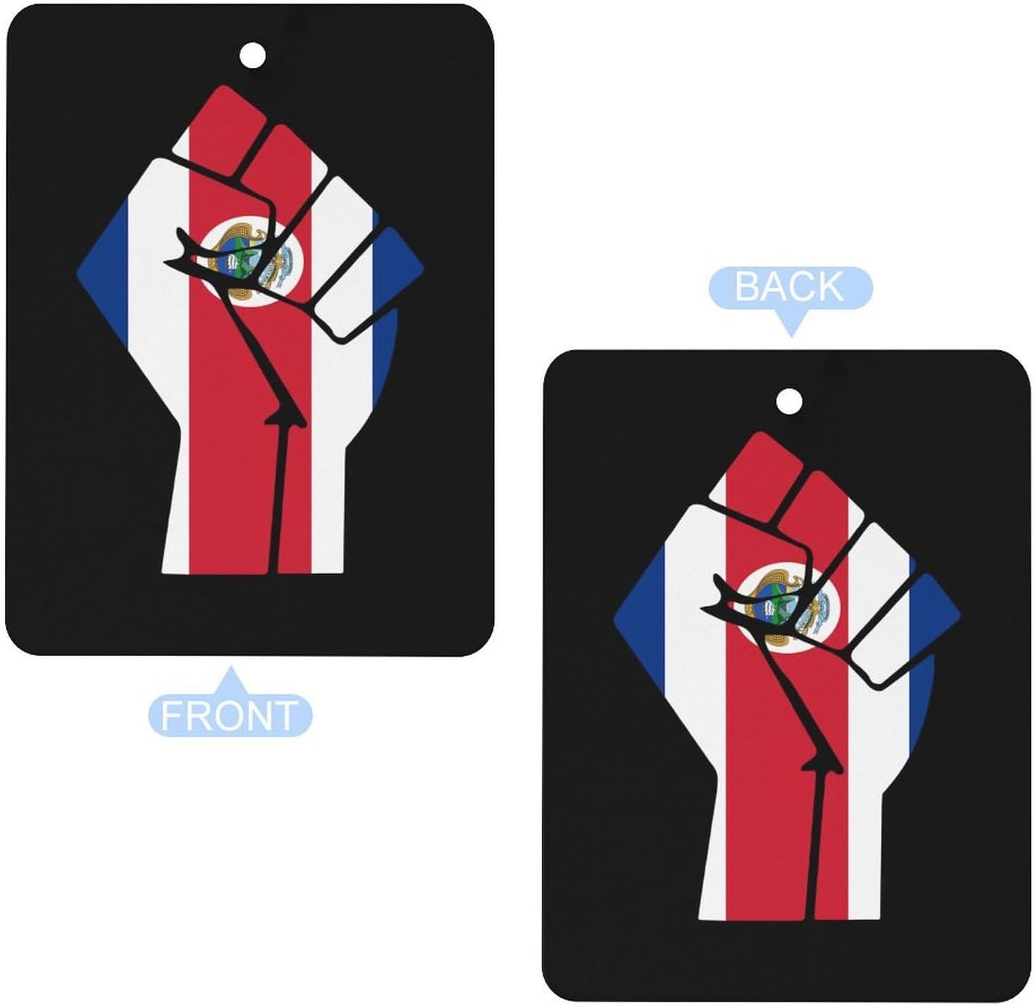 Costaricas Flag Resist Car Air Freshener Hanging Car Scent Cards Decor Interior Accessories