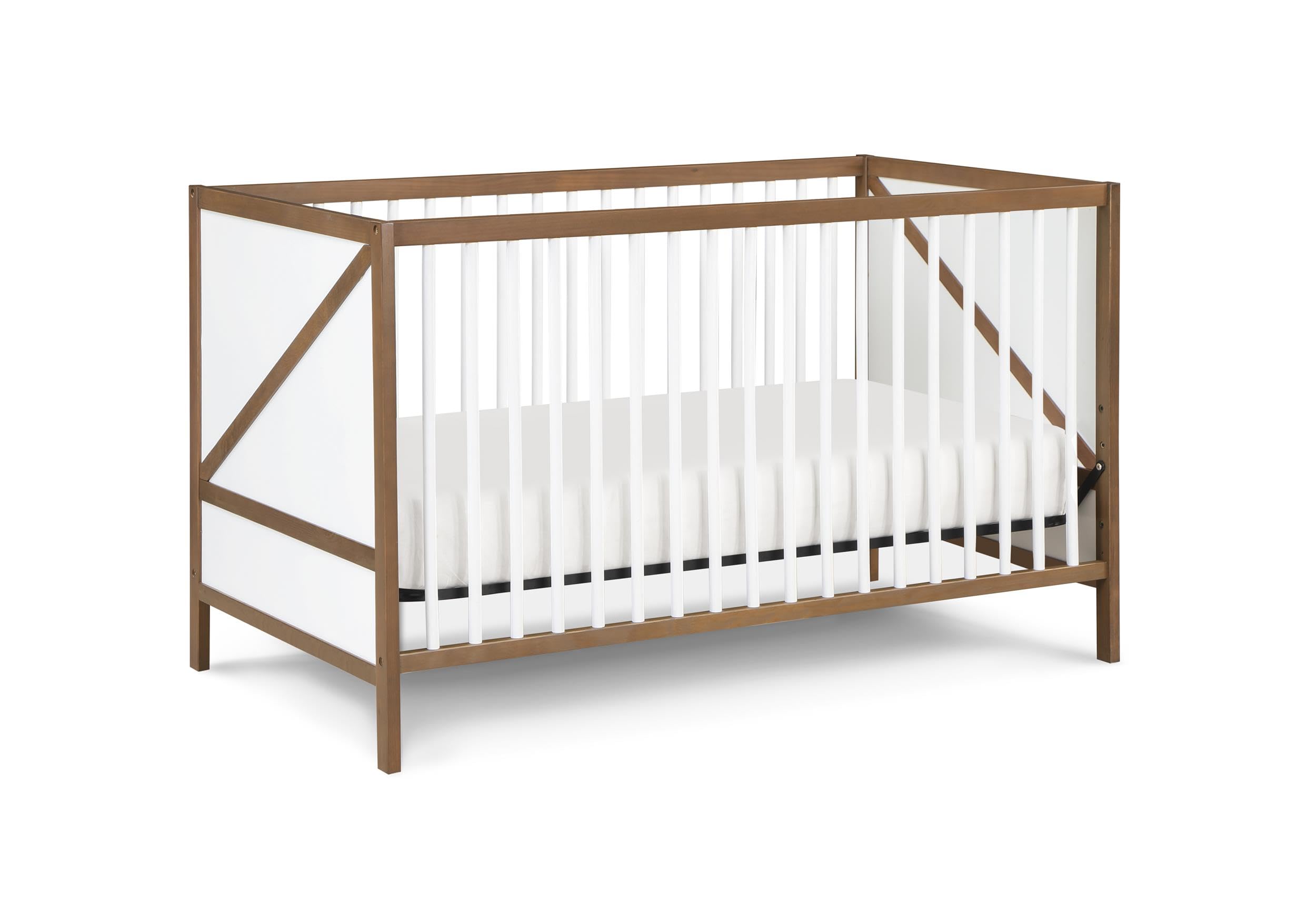 Suite Bebe Pixie Zen 3-in-1 Crib in Walnut/White