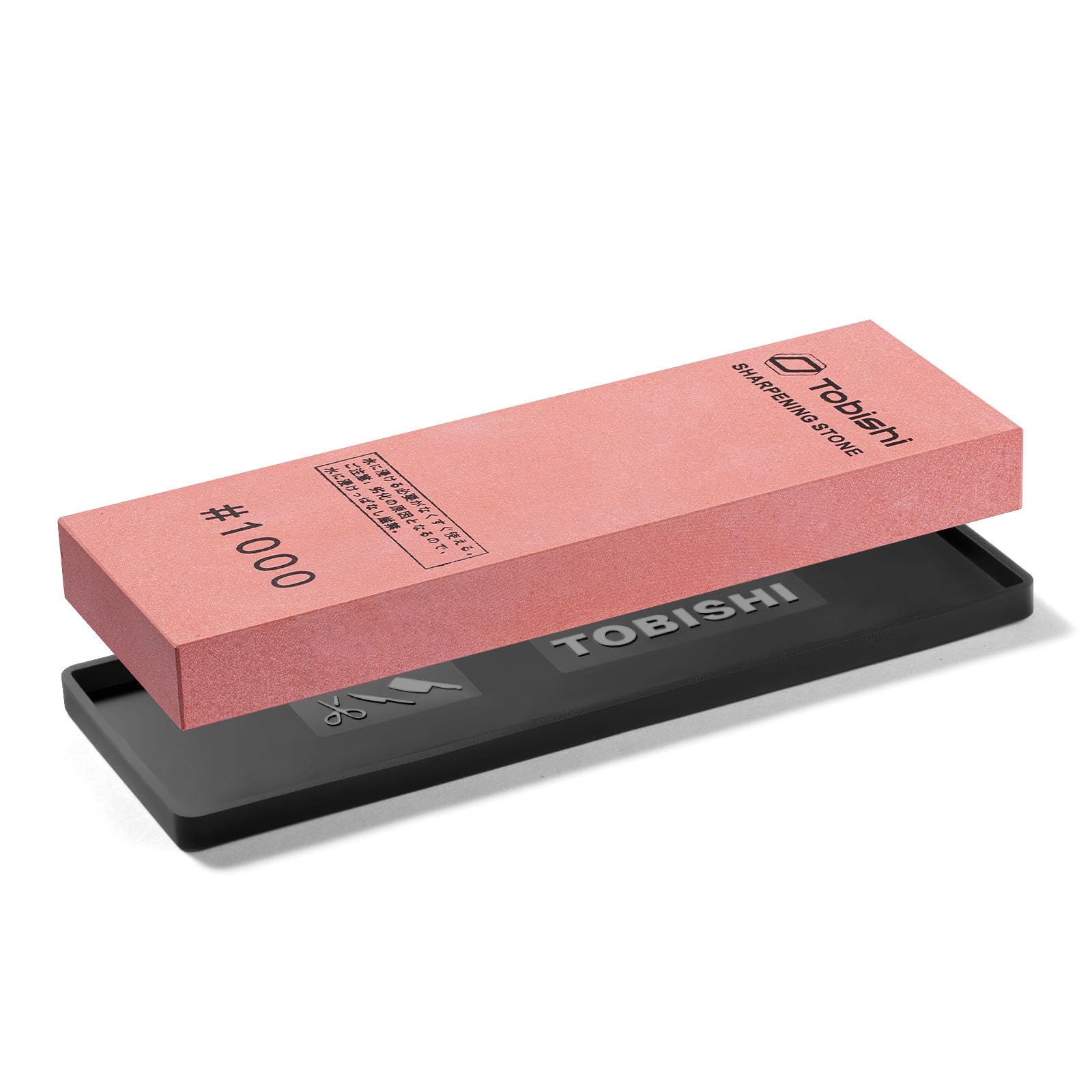 Tobishi Corundum Whetstone 1000 Grit Medium Knife Sharpening Stone Anti-Slip