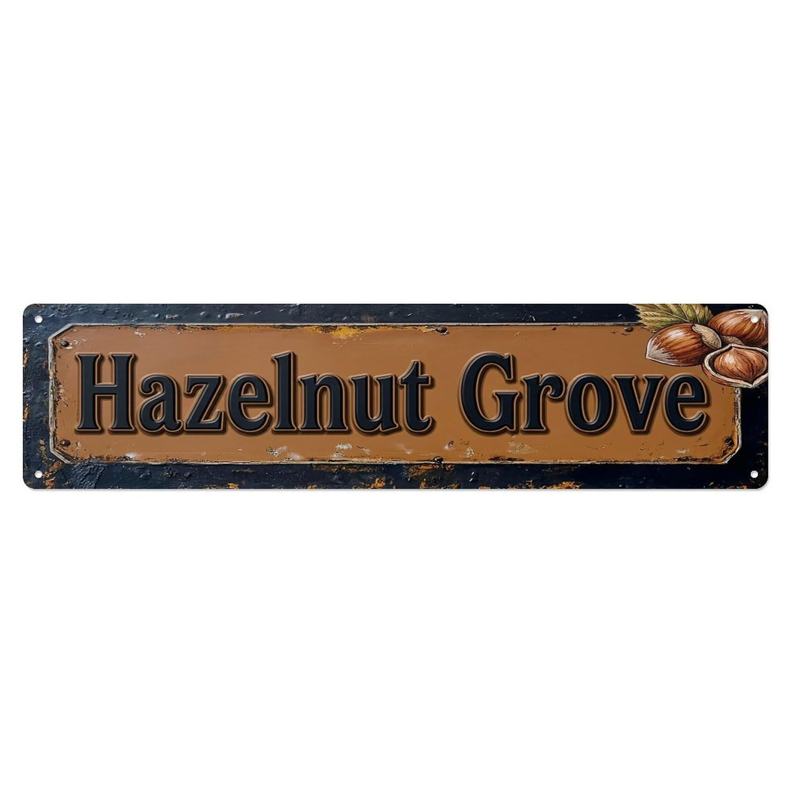 Vintage Hazelnut Grove Roasted Farmhouse Metal Tin Sign