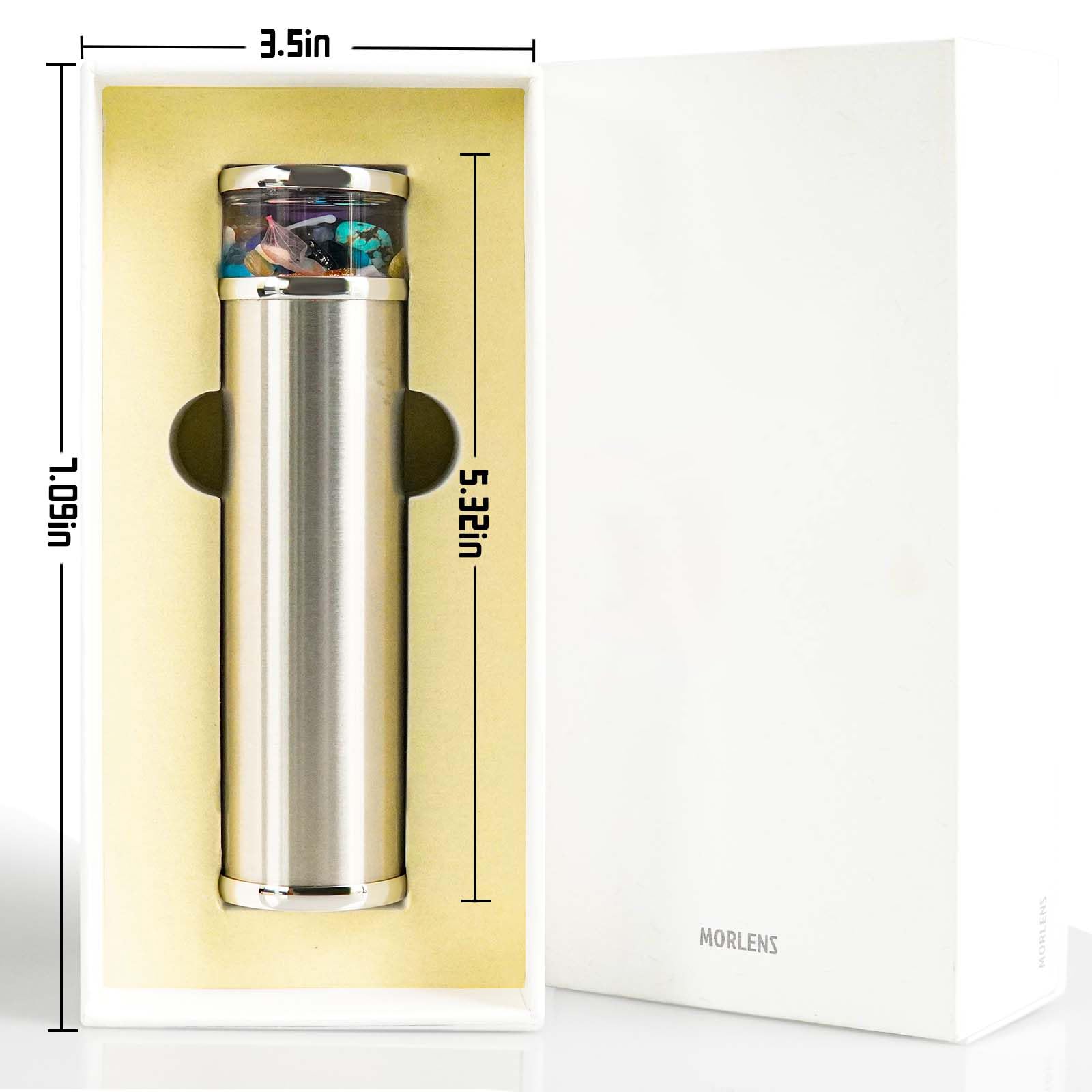 Kaléidoscope classique en acier inoxydable fait à la main, avec cristaux d'agates naturelles et pierres de guérison, kaléidoscope pour adultes, cadeau d'anniversaire pour homme 13,5 cm