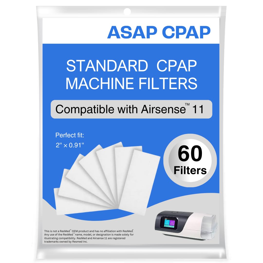 60 Count of ASAP CPAP Standard Replacement Disposable Filters Compatible with ResMed AirSense 11 Series Device – Durable, Easy Installation, Hygienic