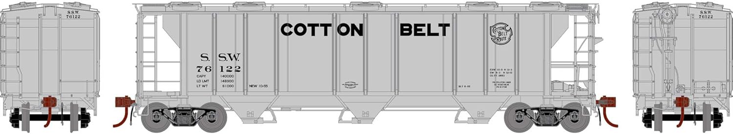 Athearn HO PS-2 2893 3-Bay Covered Hopper SSW #76122 ATHG73629 HO Rolling Stock