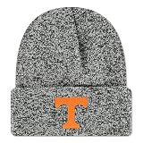 Legacy NCAA Officially Licensed Ribbed Knit Cuff Beanie, Tennessee Volunteers, Unisex, Black Marled, One Size Fits Most