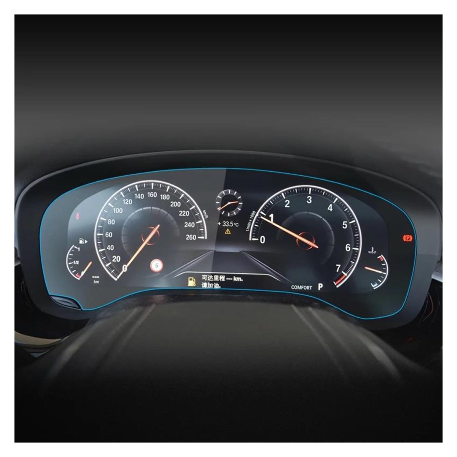 Pellicola Protettiva in Vetro temperato per Schermo di Navigazione da cruscotto da 12 3 Pollici per BMW Serie 6 GT 2017 Display GPS per Auto.