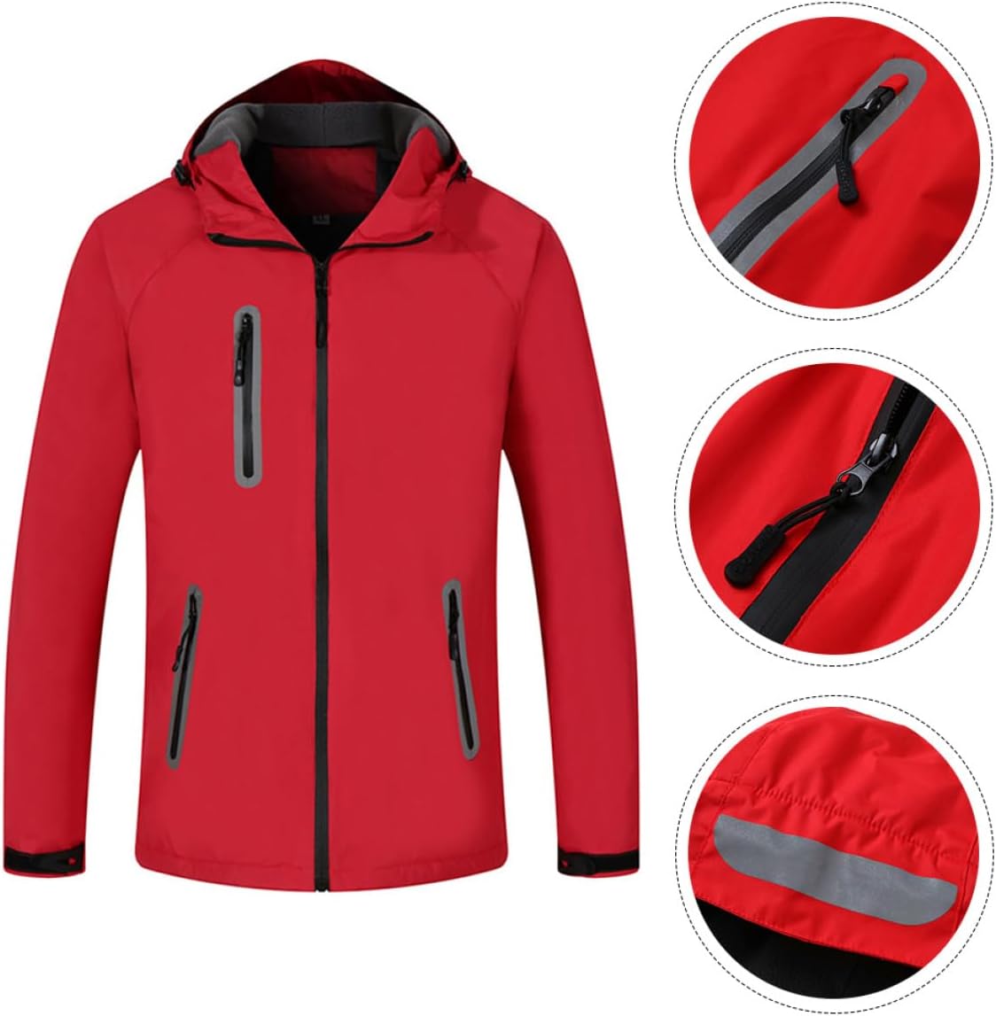Mountaineering Jacket Hood Lightweight Insulated Outdoor Coat for Hiking and Skiing Windproof Fleece Lined Design