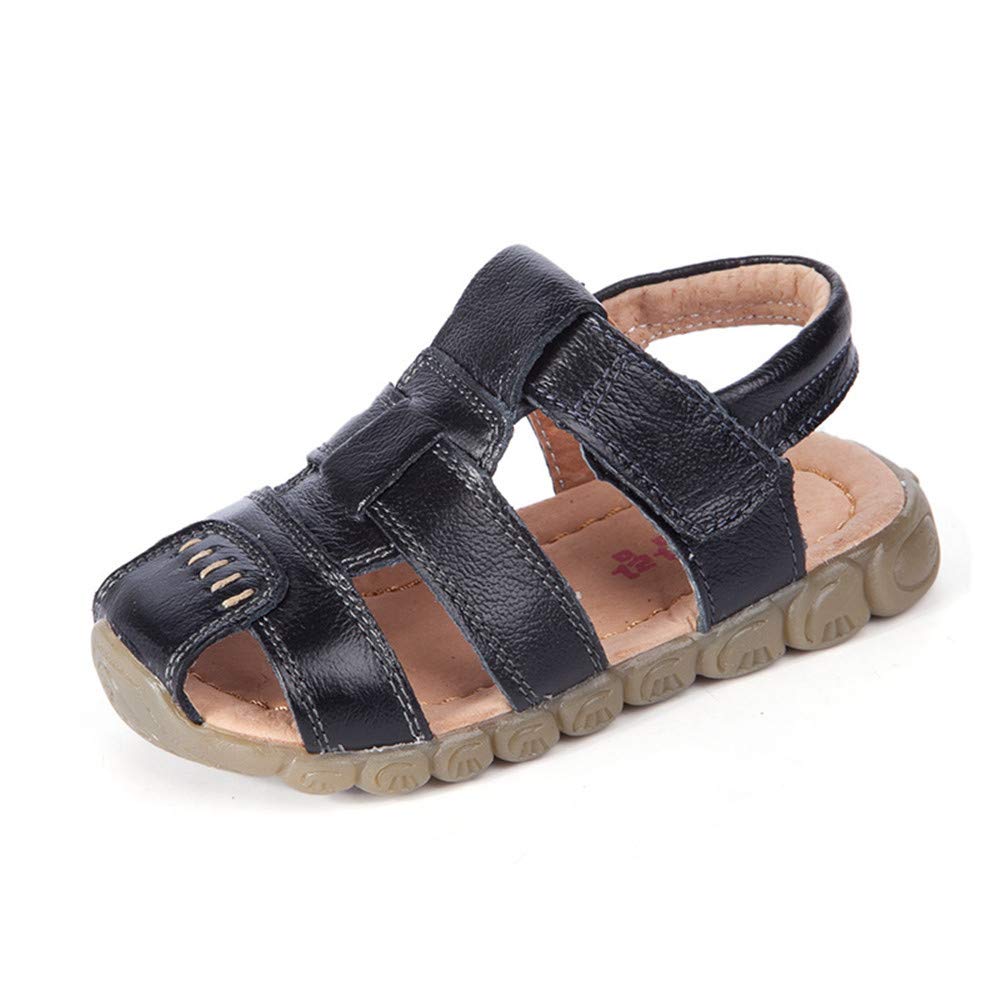 BININBOX Sandali in pelle per Bambini，Ragazzi Chiusi Sandali da Spiaggia Estivi Escursionismo Sport Outdoor Sandali