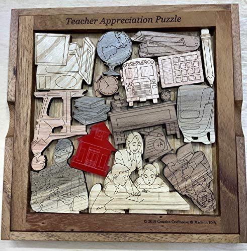 Creative Crafthouse Teacher Appreciation Puzzle A Fun and Unique Gift Idea 16 Piece Wooden Puzzle