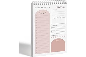 Undated Daily Planner Notepad - Achieve Daily Goals and Productivity