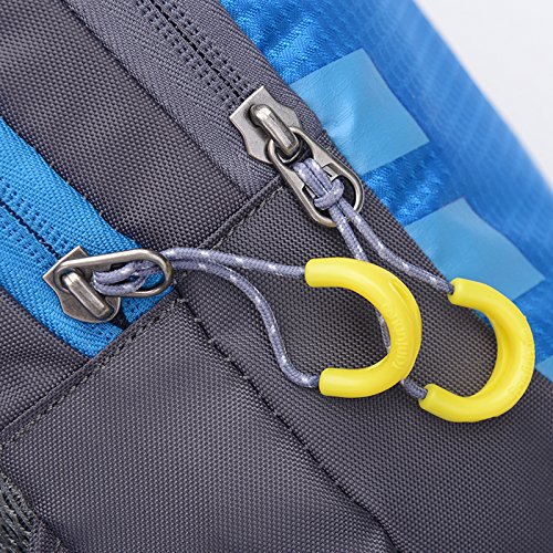 Mochila de uma alça à prova d'água, bolsa tiracolo com suporte removível para garrafa de água (rosa