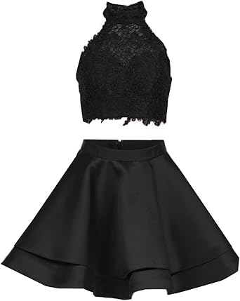 2 piece long sleeve homecoming dress