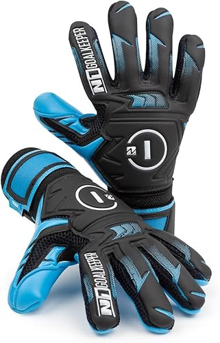 Miniatura 3 de N1 Goalkeeper gloves Beta 2.0 - Guantes de fútbol juvenil con corte negativo y palma de látex alemana. Guantes de portero de fútbol para niños