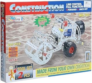 سيارة بناء ميكانو معدنية من Next Store مع 226 قطعة، لعبة تعليمية تفاعلية للأطفال، تطوير المهارات الهندسية والإبداعية، نشاط ممتع ومفيد للأطفال، هدية مثالية لمحبي البناء